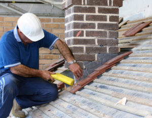 Roof repair and repair to chimney Redditch Worcestershire